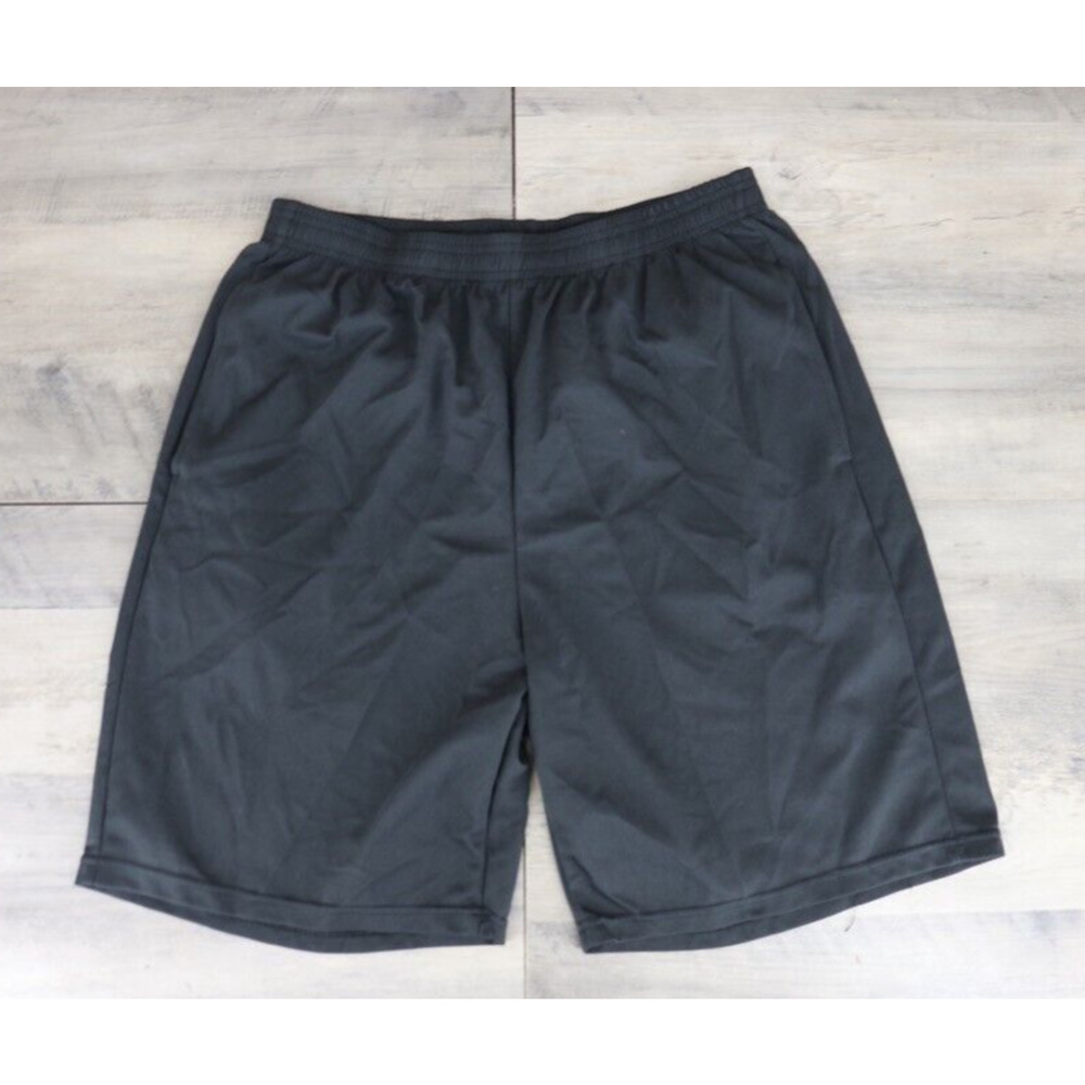 Real Essentials Mens Size XL Pull On Dri Fit Athletic Shorts Black
